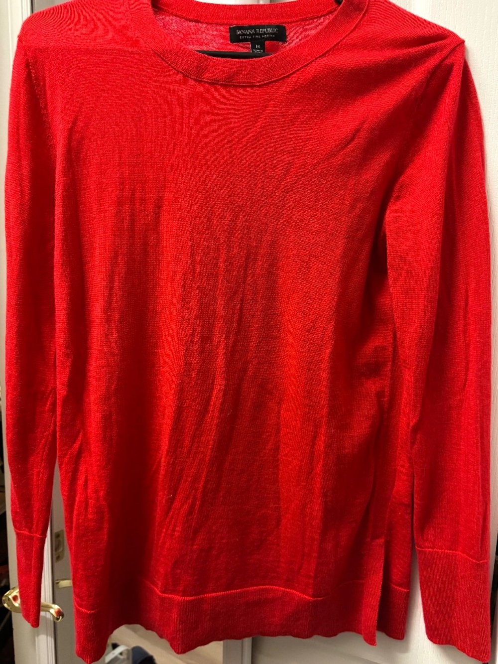Banana republic red merino wool sweater